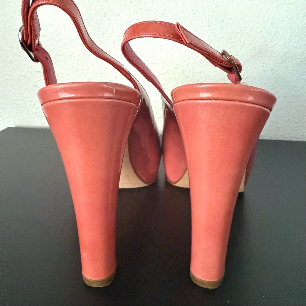 Chanel Patent Leather Platform Slingback Heels Open Toe Sandals - Picture 9 of 14
